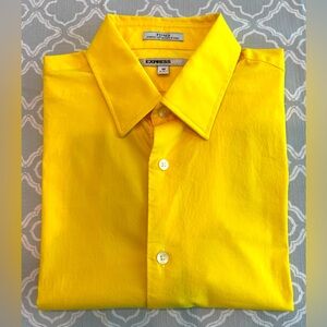 Color: Yellow - Express Men’s Fitted Long Sleeve
